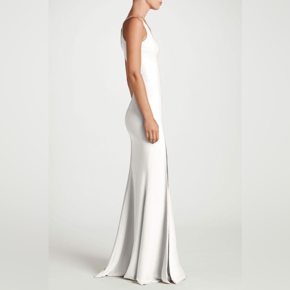 White Dress the Population Long Dress NWOT size Small - Picture 2 of 8
